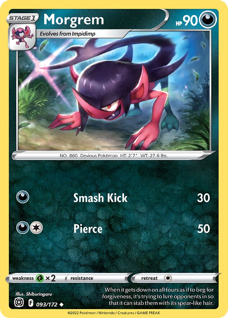 Morgrem 093/216 — Brilliant Stars (English Pokémon TCG card)