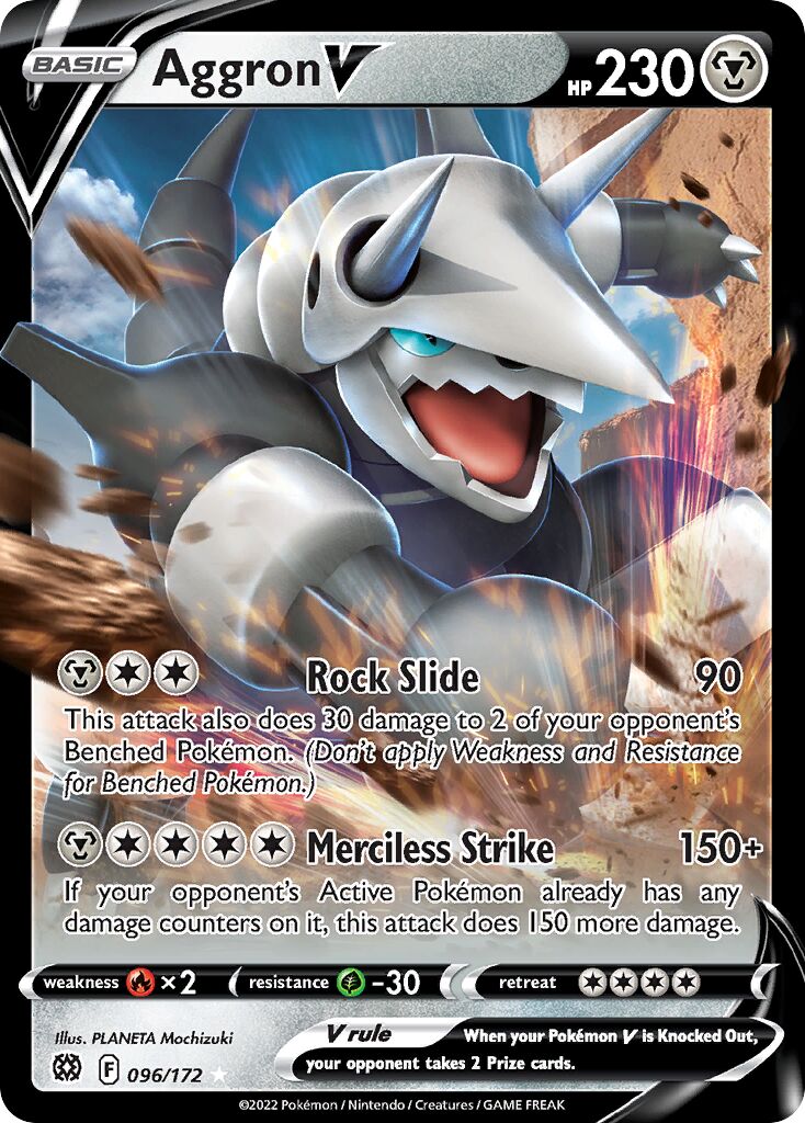 Aggron V 096/216 — Brilliant Stars (English Pokémon TCG card)