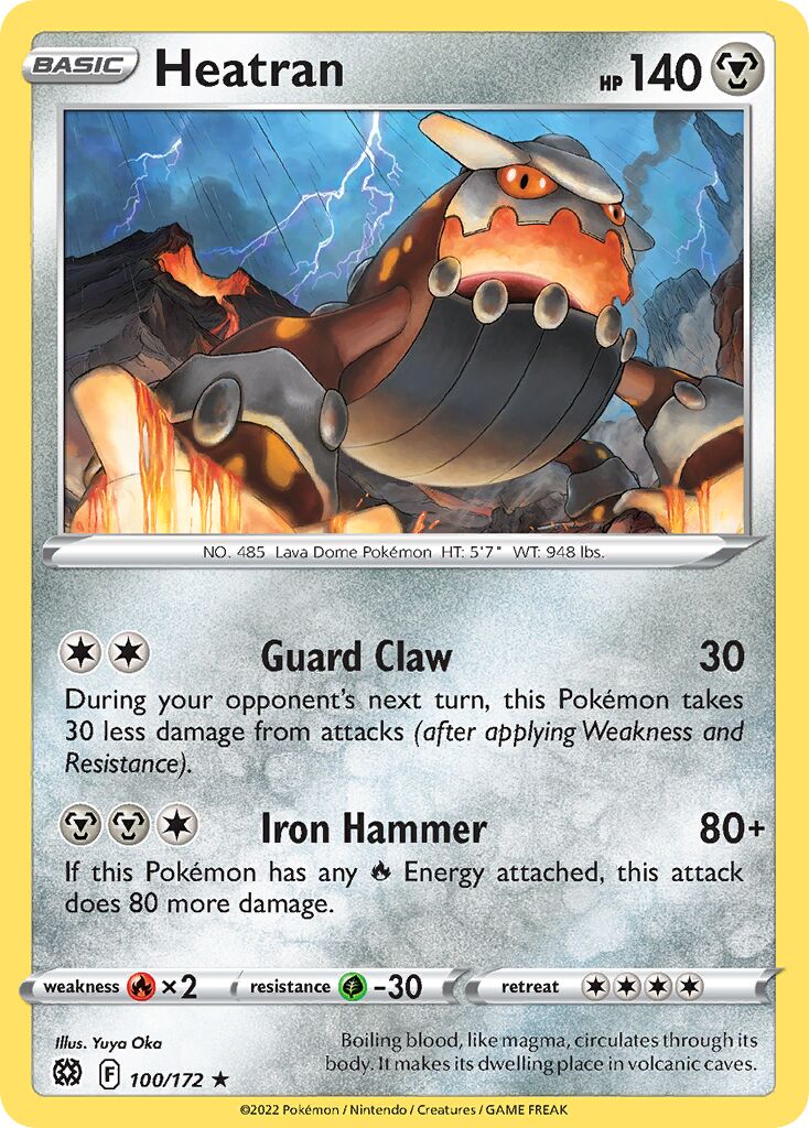 Heatran 100/216 — Brilliant Stars (English Pokémon TCG card)