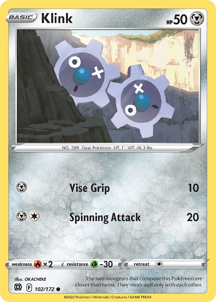 Klink 102/216 — Brilliant Stars (English Pokémon TCG card)