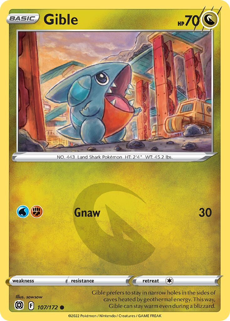 Gible 107/216 — Brilliant Stars (English Pokémon TCG card)