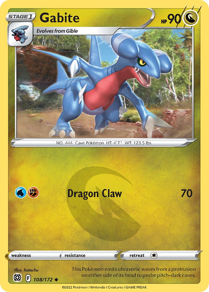 Gabite 108/216 — Brilliant Stars (English Pokémon TCG card)