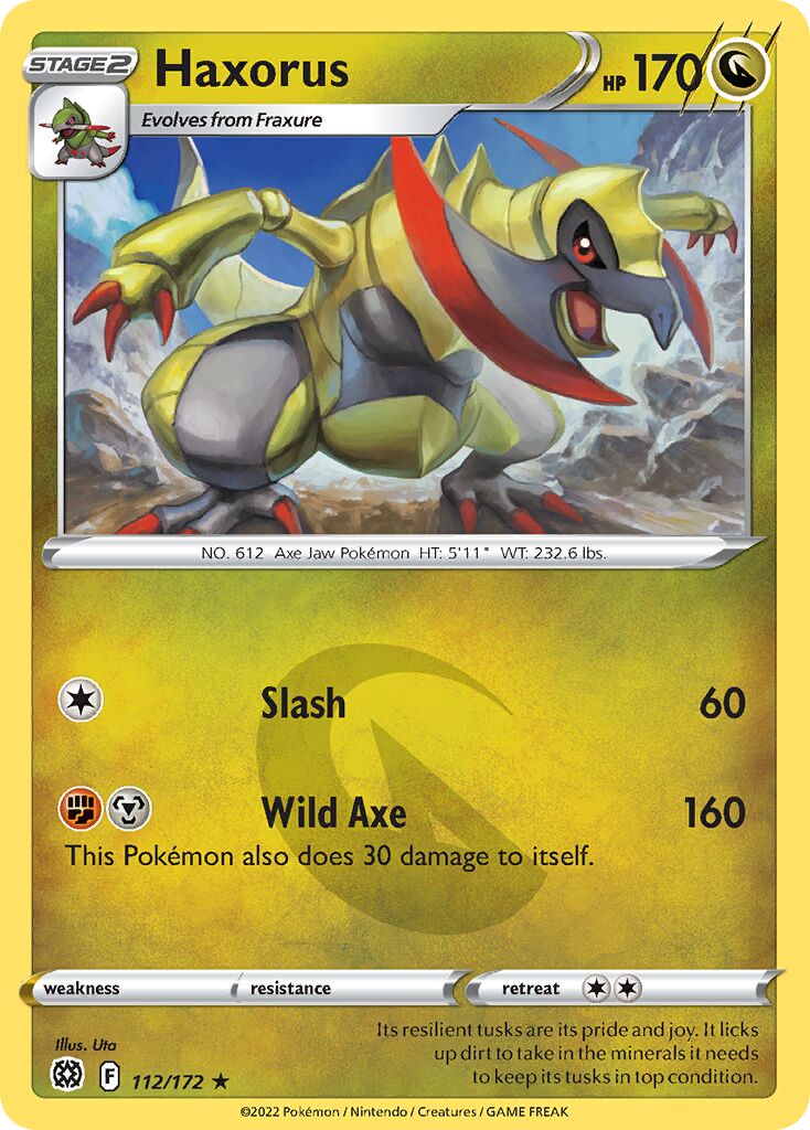 Haxorus 112/216 — Brilliant Stars (English Pokémon TCG card)