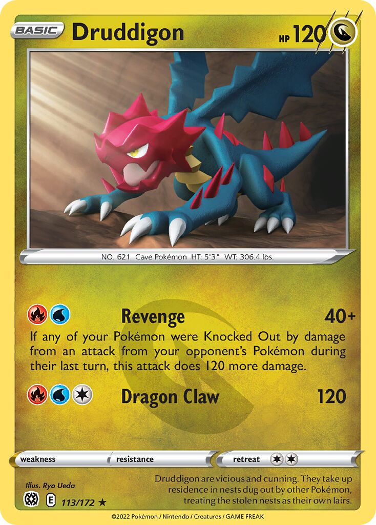 Druddigon 113/216 — Brilliant Stars (English Pokémon TCG card)