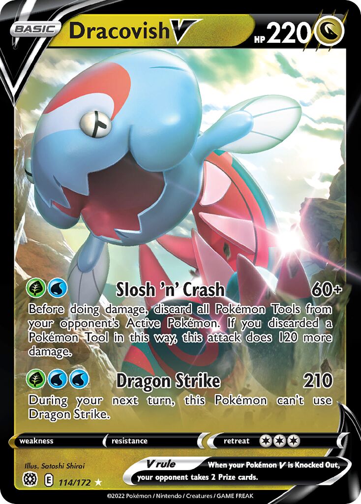 Dracovish V 114/216 — Brilliant Stars (English Pokémon TCG card)