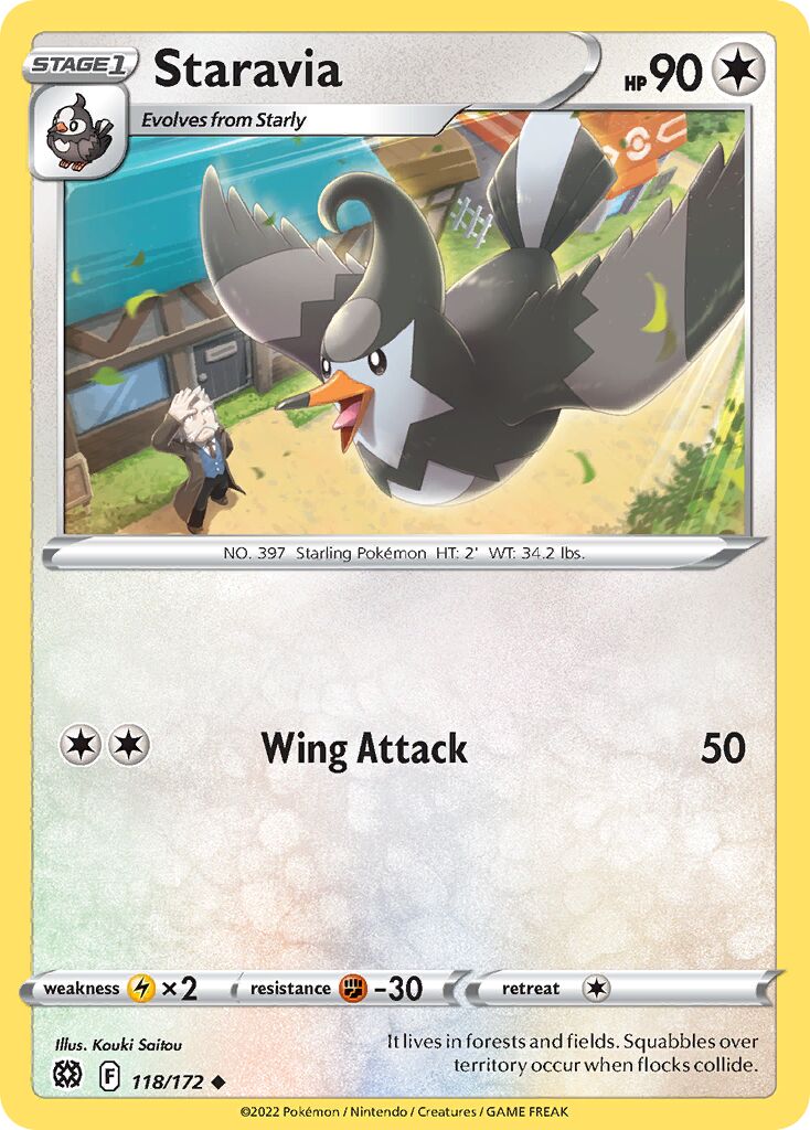 Staravia 118/216 — Brilliant Stars (English Pokémon TCG card)