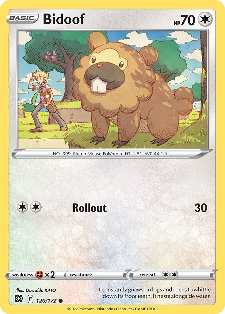 Bidoof 120/216 — Brilliant Stars (English Pokémon TCG card)