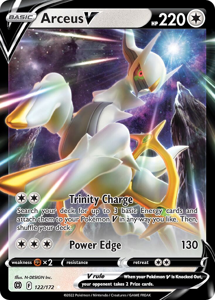 Arceus V 122/216 — Brilliant Stars (English Pokémon TCG card)