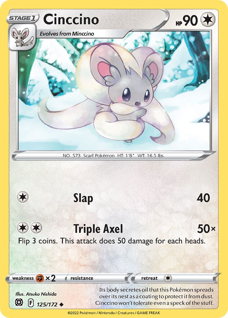 Cinccino 125/216 — Brilliant Stars (English Pokémon TCG card)