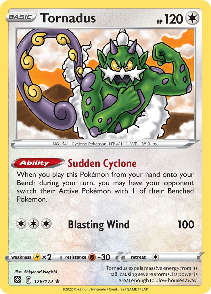 Tornadus 126/216 — Brilliant Stars (English Pokémon TCG card)