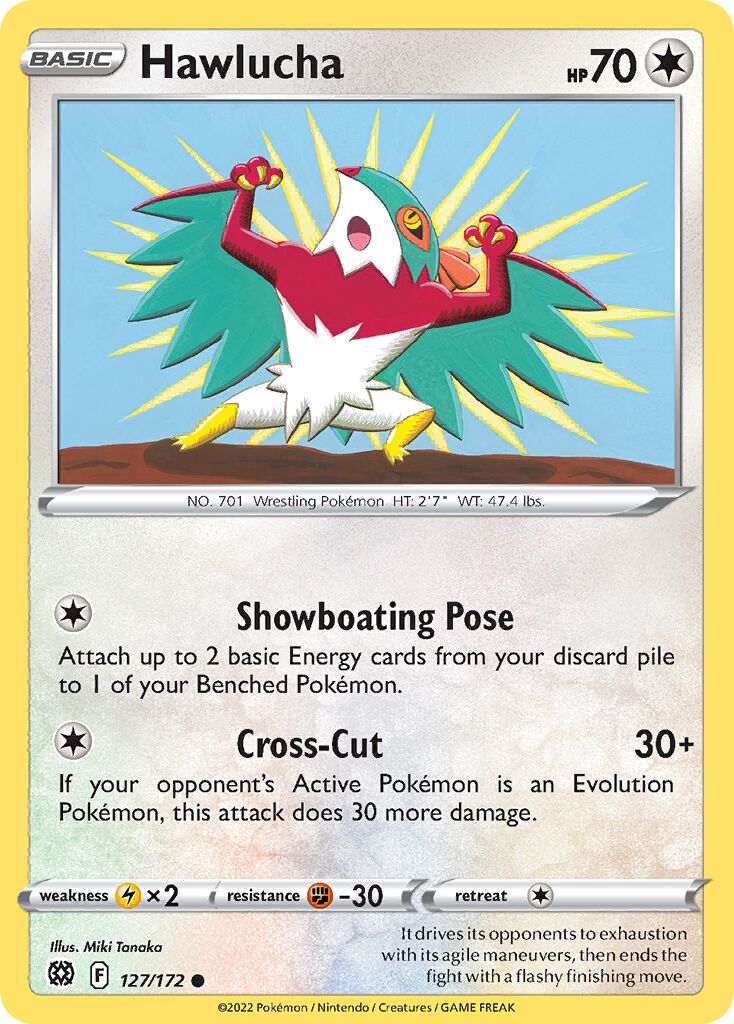 Hawlucha 127/216 — Brilliant Stars (English Pokémon TCG card)