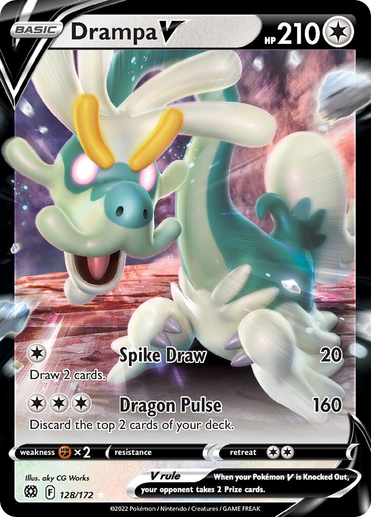 Drampa V 128/216 — Brilliant Stars (English Pokémon TCG card)