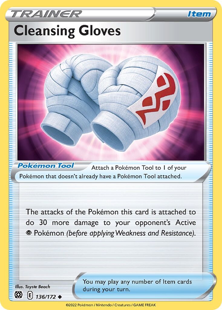 Cleansing Gloves 136/216 — Brilliant Stars (English Pokémon TCG card)