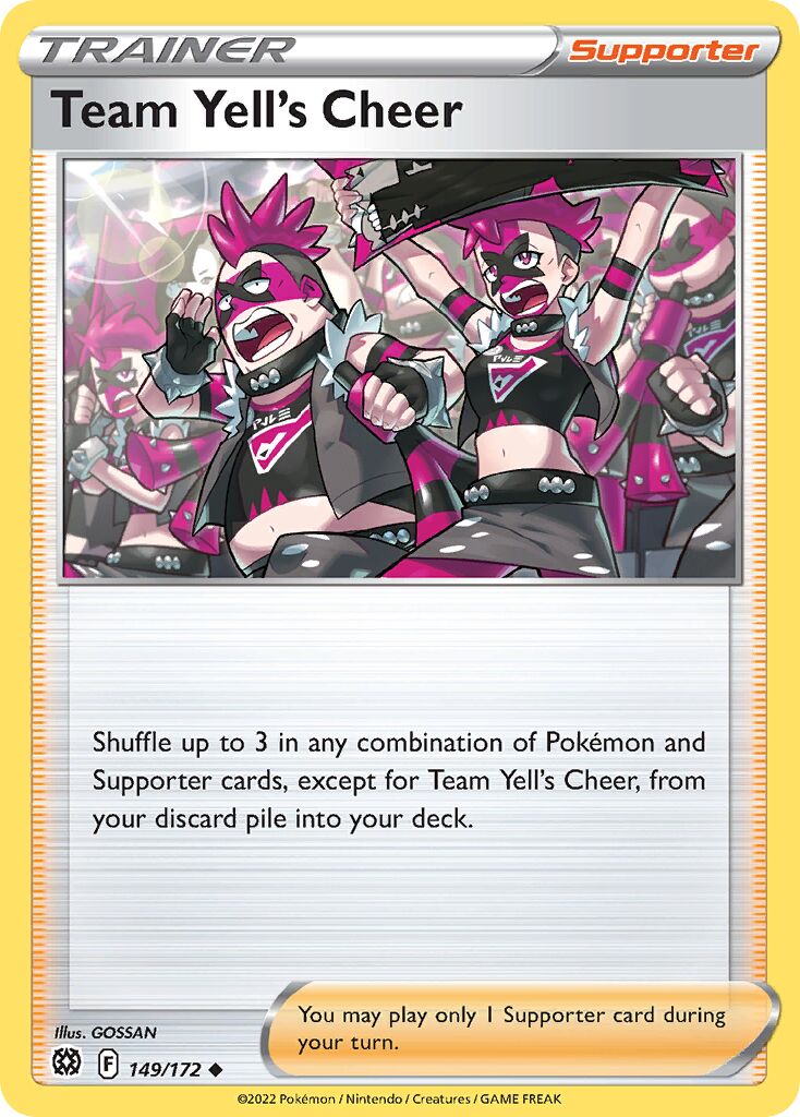 Team Yell's Cheer 149/216 — Brilliant Stars (English Pokémon TCG card)