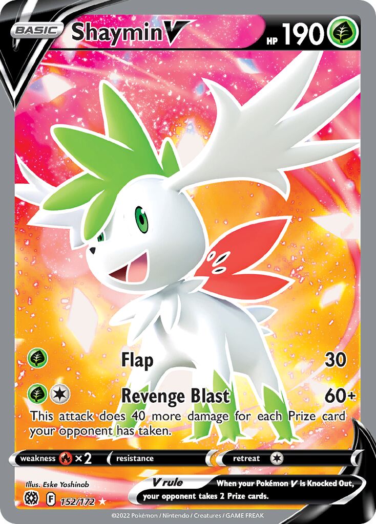 Shaymin V 152/216 — Brilliant Stars (English Pokémon TCG card)