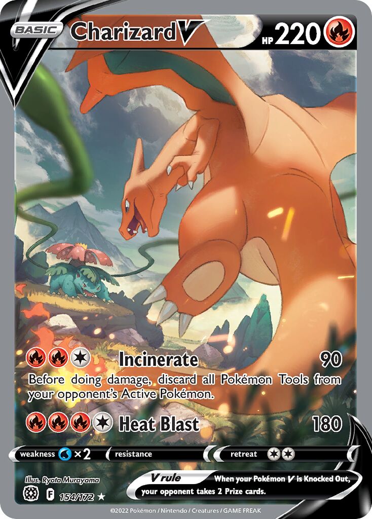 Charizard V 154/216 — Brilliant Stars (English Pokémon TCG card)