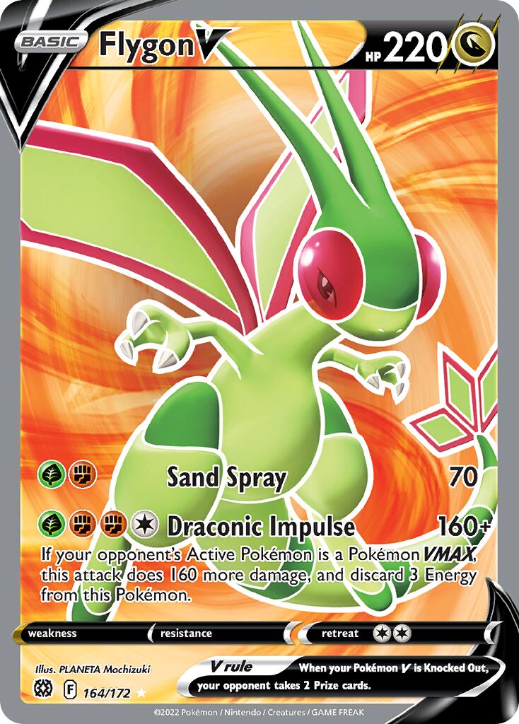 Flygon V 164/216 — Brilliant Stars (English Pokémon TCG card)
