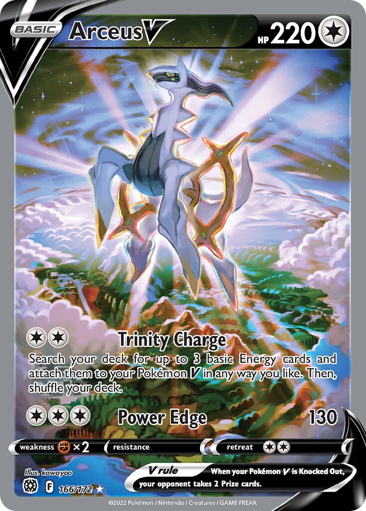 Arceus V 166/216 — Brilliant Stars (English Pokémon TCG card)