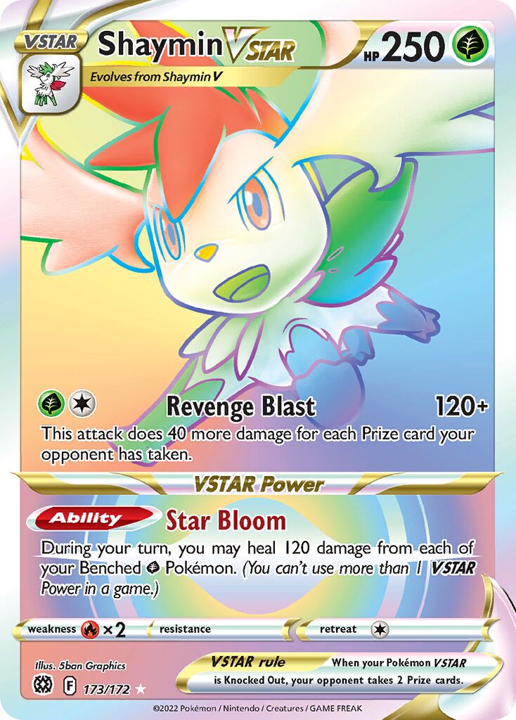Shaymin VSTAR 173/216 — Brilliant Stars (English Pokémon TCG card)