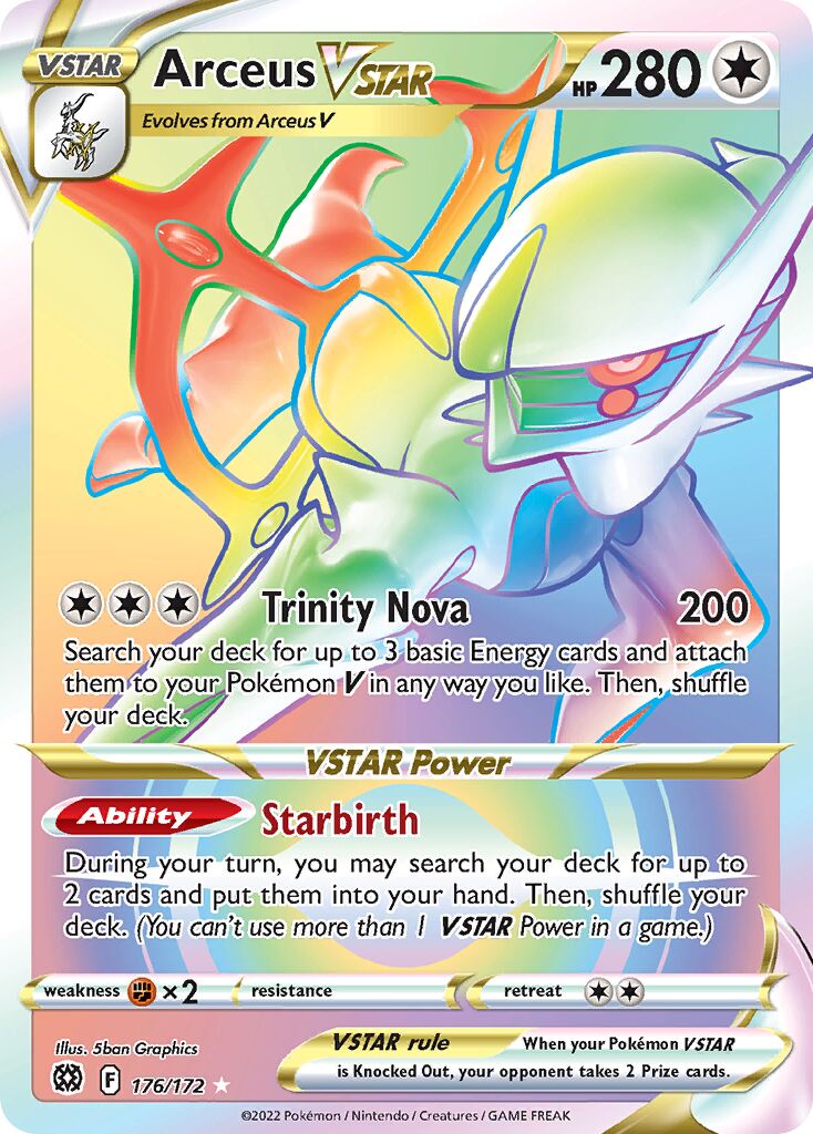 Arceus VSTAR 176/216 — Brilliant Stars (English Pokémon TCG card)