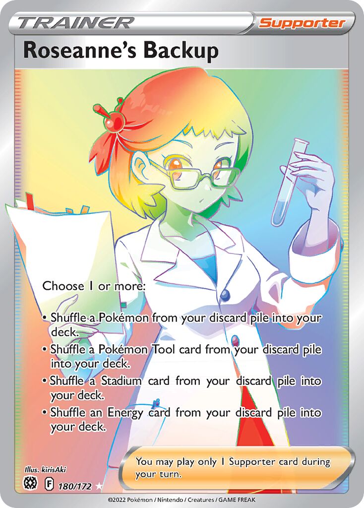 Roseanne's Backup 180/216 — Brilliant Stars (English Pokémon TCG card)