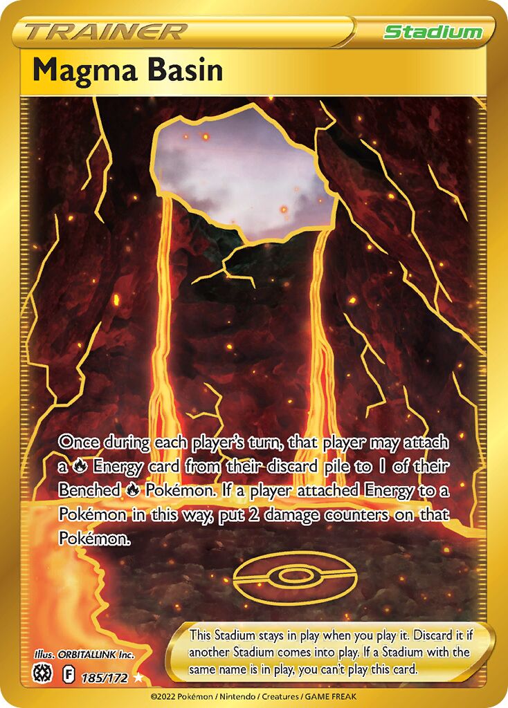 Magma Basin 185/216 — Brilliant Stars (English Pokémon TCG card)