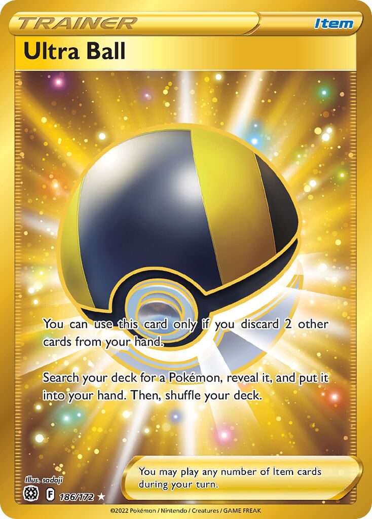 Ultra Ball 186/216 — Brilliant Stars (English Pokémon TCG card)