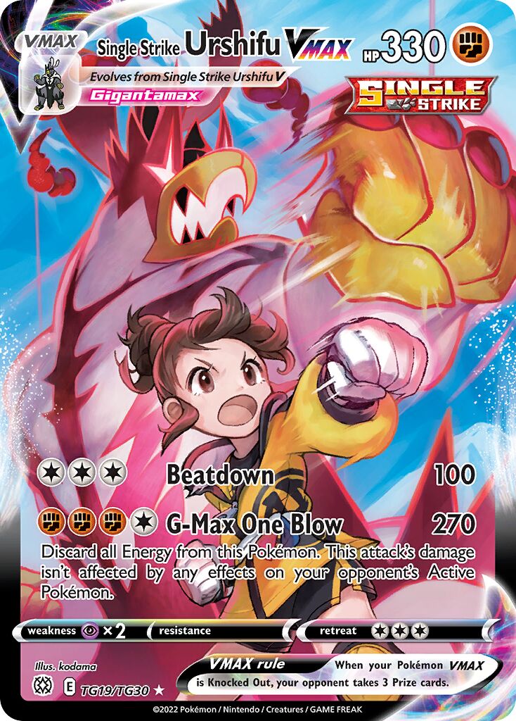 Single Strike Urshifu VMAX TG19 — Brilliant Stars (English Pokémon TCG card)