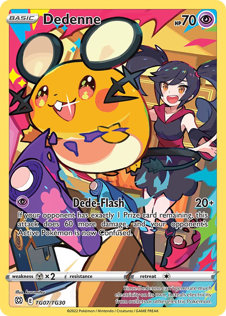 Dedenne 007/30 — Brilliant Stars (Trainer Gallery) (English Pokémon TCG card)