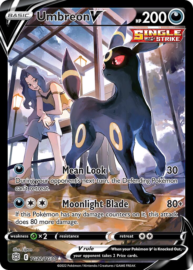 Umbreon V 022/30 — Brilliant Stars (Trainer Gallery) (English Pokémon TCG card)