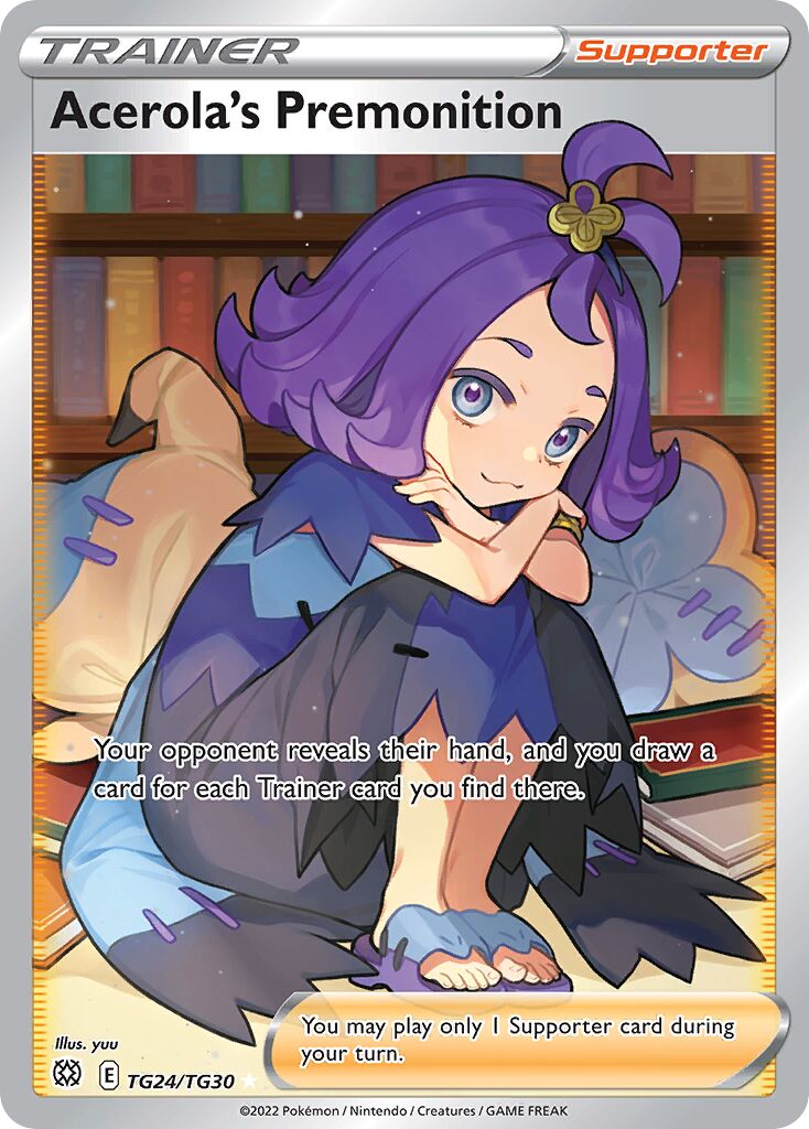 Acerola's Premonition 024/30 — Brilliant Stars (Trainer Gallery) (English Pokémon TCG card)