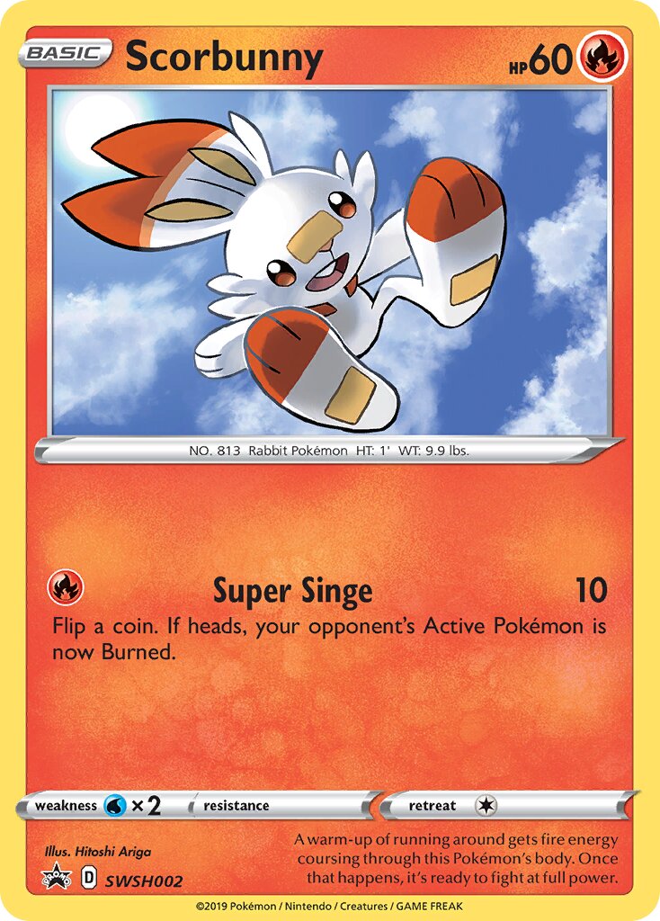 Scorbunny 002/285 — Sword & Shield Promos (English Pokémon TCG card)