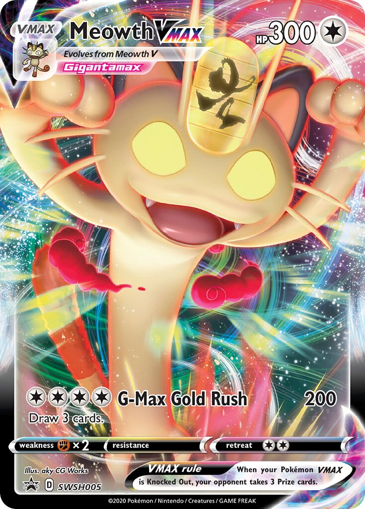 Meowth VMAX 005/285 — Sword & Shield Promos (English Pokémon TCG card)
