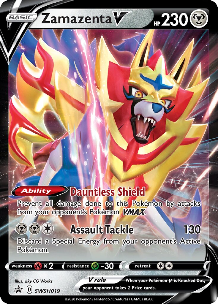 Zamazenta V 019/285 — Sword & Shield Promos (English Pokémon TCG card)