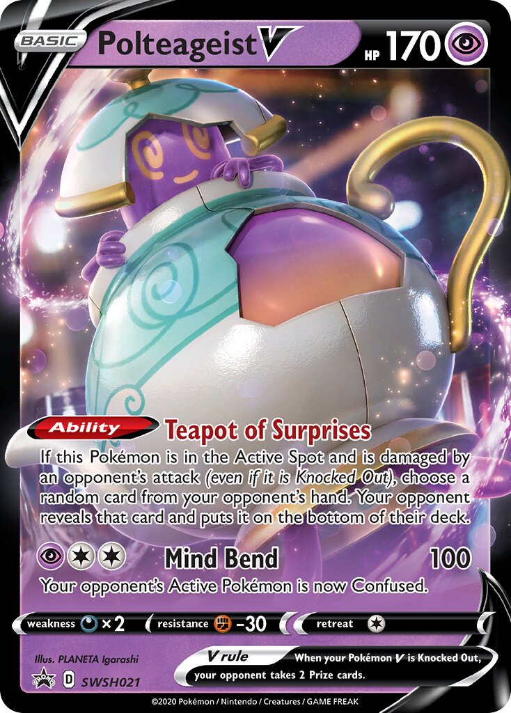 Polteageist V 021/285 — Sword & Shield Promos (English Pokémon TCG card)