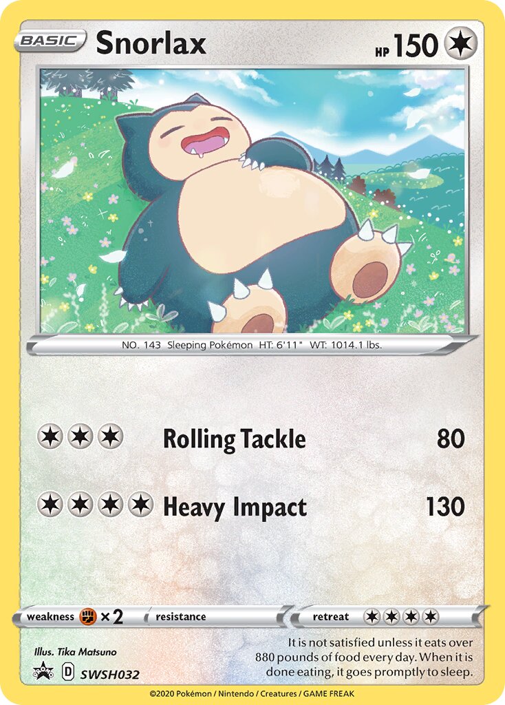Snorlax 032/285 — Sword & Shield Promos (English Pokémon TCG card)
