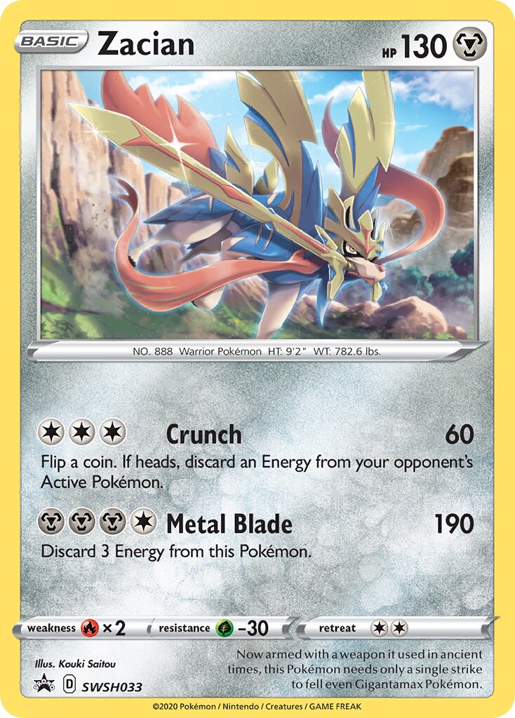Zacian 033/285 — Sword & Shield Promos (English Pokémon TCG card)