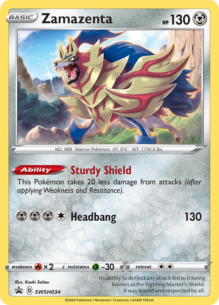 Zamazenta 034/285 — Sword & Shield Promos (English Pokémon TCG card)