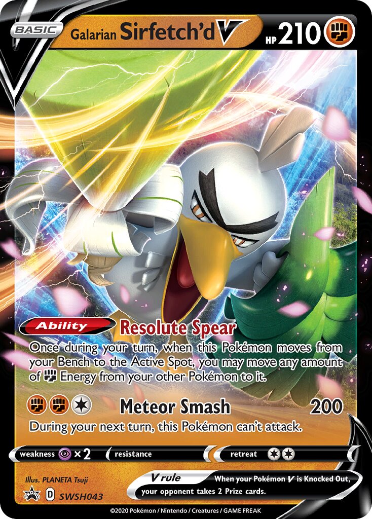 Galarian Sirfetch'd V 043/285 — Sword & Shield Promos (English Pokémon TCG card)