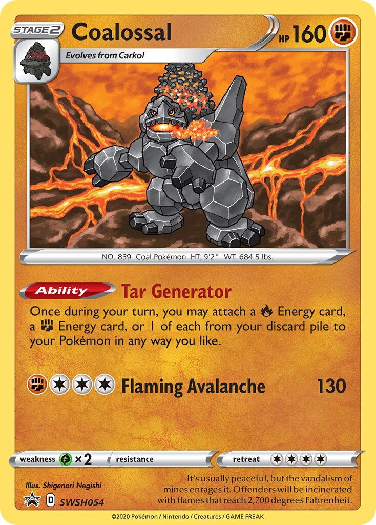 Coalossal 054/285 — Sword & Shield Promos (English Pokémon TCG card)