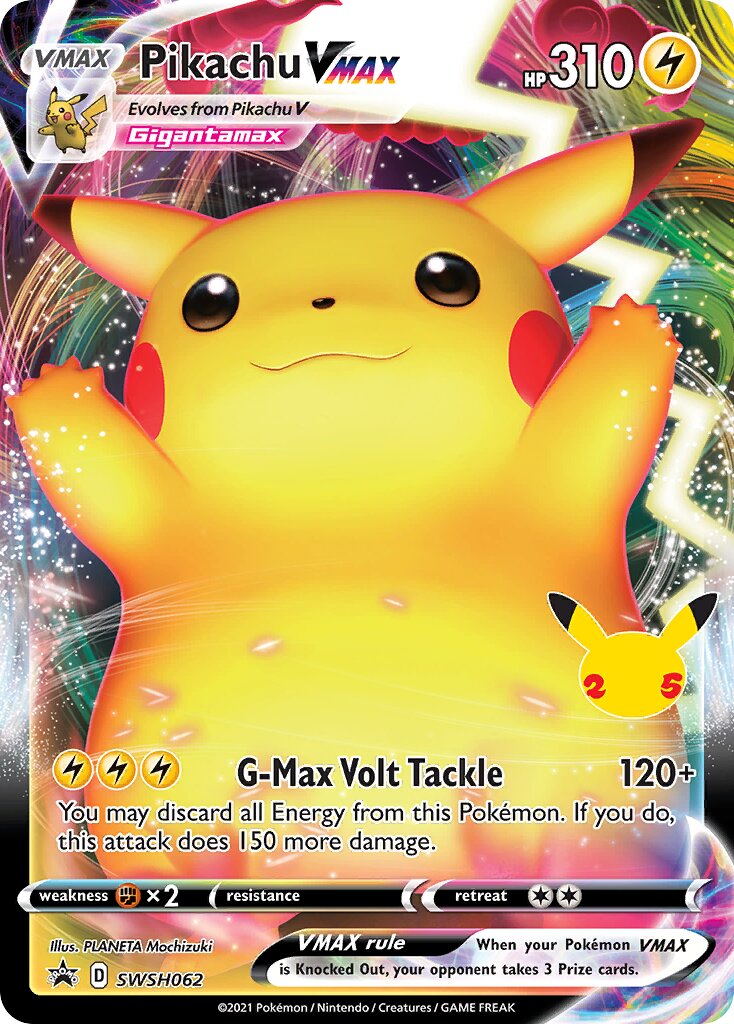 Pikachu VMAX 062/285 — Sword & Shield Promos (English Pokémon TCG card)