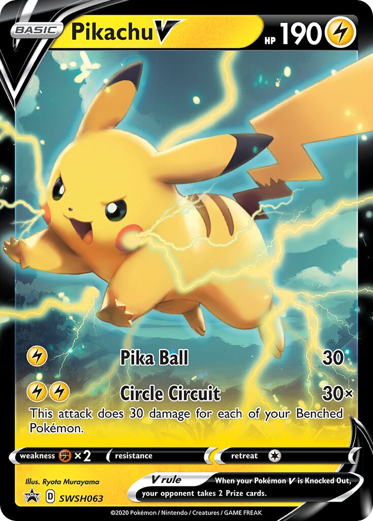 Pikachu V 063/285 — Sword & Shield Promos (English Pokémon TCG card)