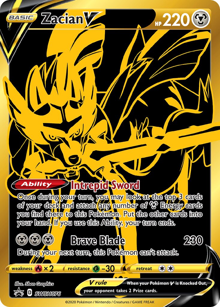 Zacian V 076/285 — Sword & Shield Promos (English Pokémon TCG card)