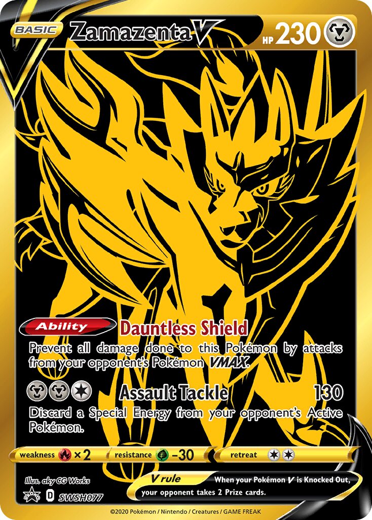 Zamazenta V 077/285 — Sword & Shield Promos (English Pokémon TCG card)