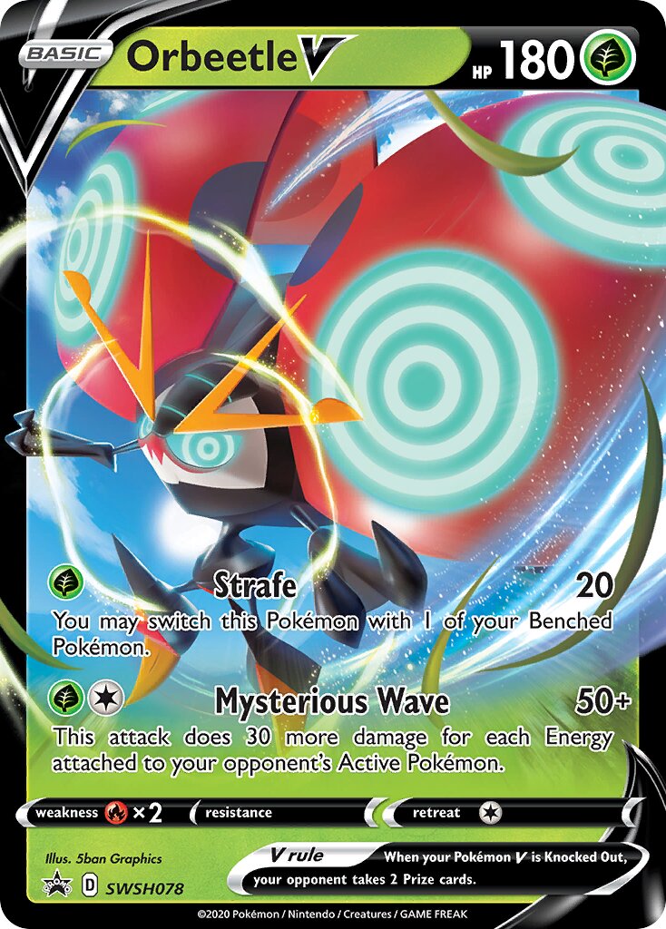 Orbeetle V 078/285 — Sword & Shield Promos (English Pokémon TCG card)