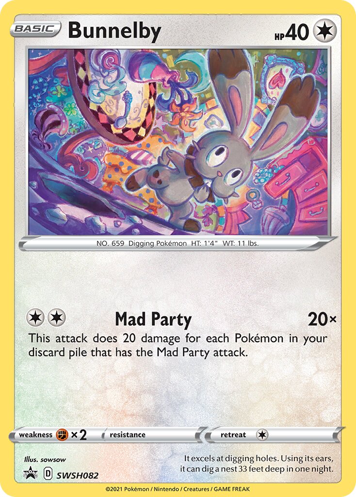 Bunnelby 082/285 — Sword & Shield Promos (English Pokémon TCG card)