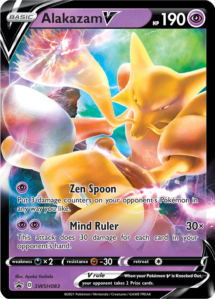Alakazam V 083/285 — Sword & Shield Promos (English Pokémon TCG card)