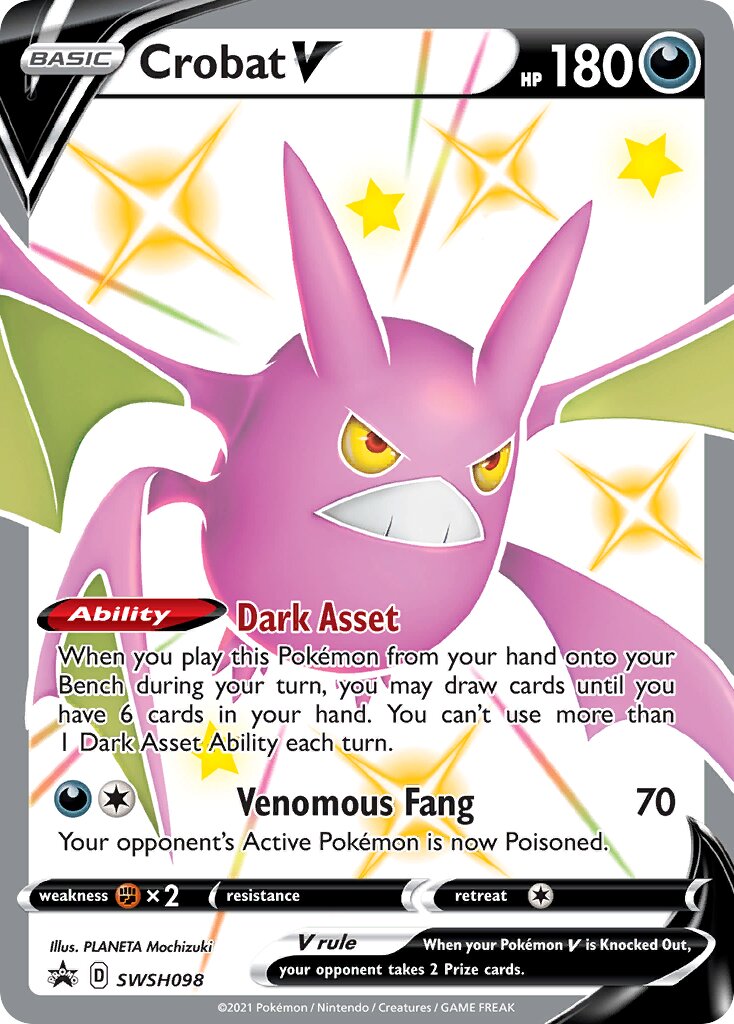 Crobat V 098/285 — Sword & Shield Promos (English Pokémon TCG card)