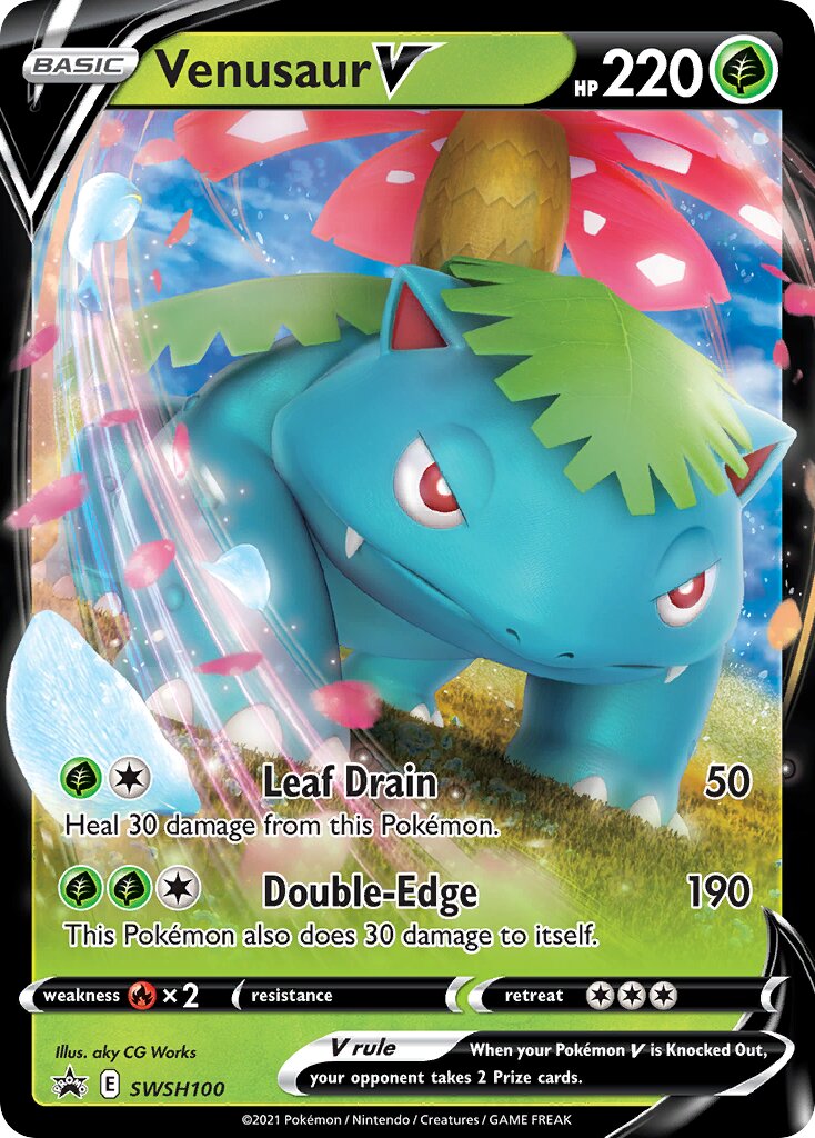 Venusaur V 100/285 — Sword & Shield Promos (English Pokémon TCG card)