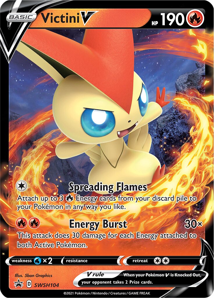 Victini V 104/285 — Sword & Shield Promos (English Pokémon TCG card)